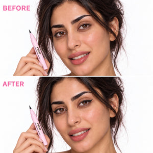 Trop Winged Eyeliner Stamp - before and after