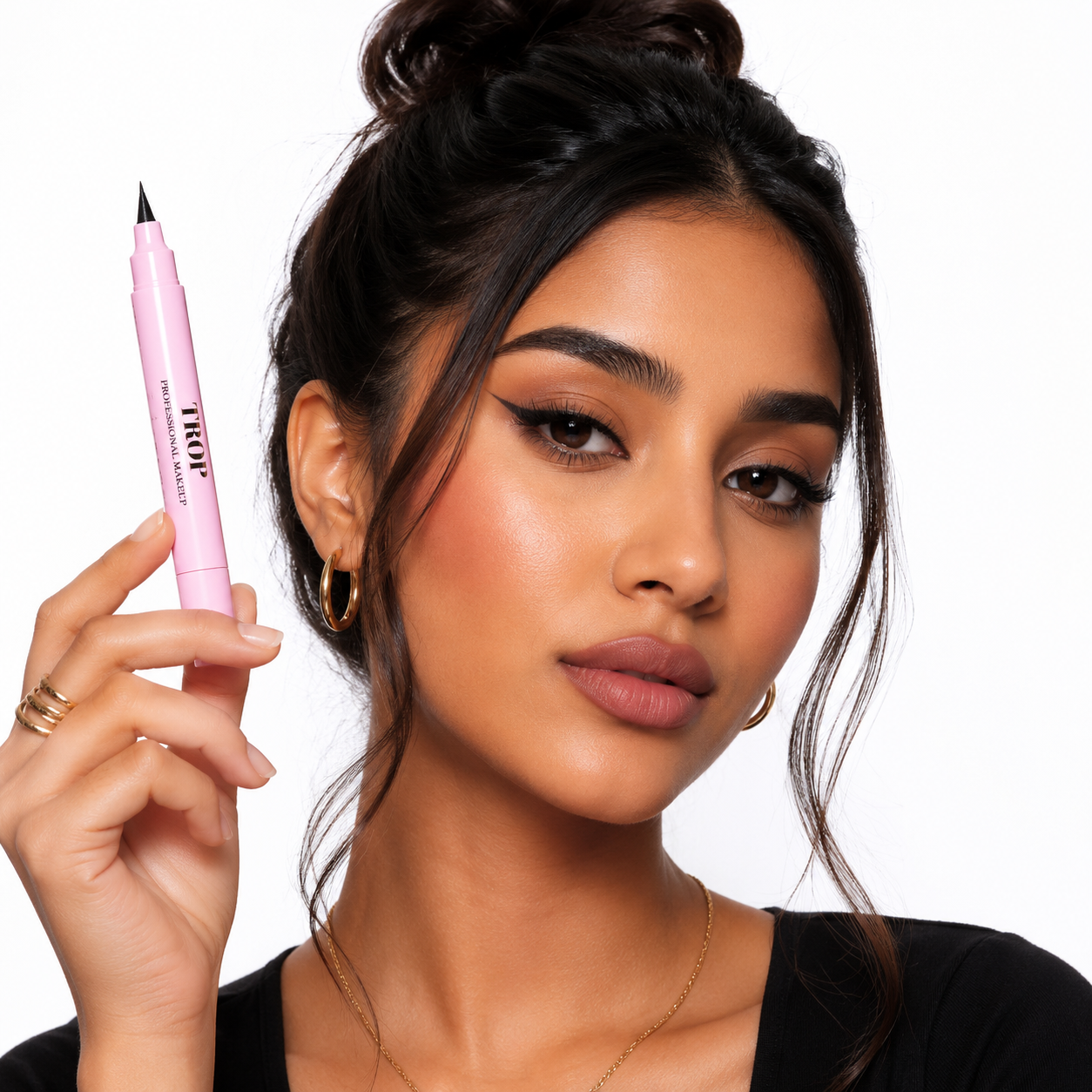 Trop™ Winged Eyeliner Stamp / 2 Sizes - Intense Black