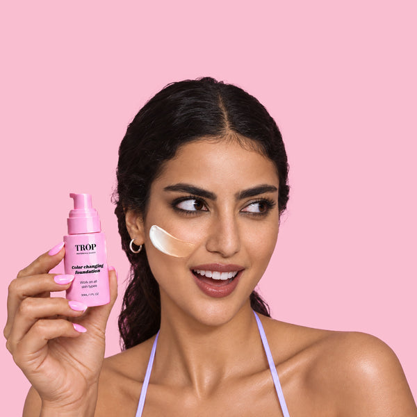 Trop colour-changing foundation on medium skin