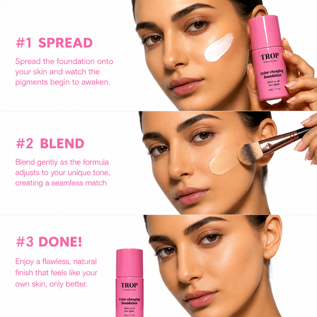 Trop™ Clean Color-Changing Foundation ( 30ML - Includes SPF 50+  )